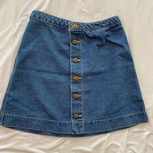 American Apparel Button-down Jean Skirt - Size SM